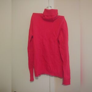 Red turtleneck